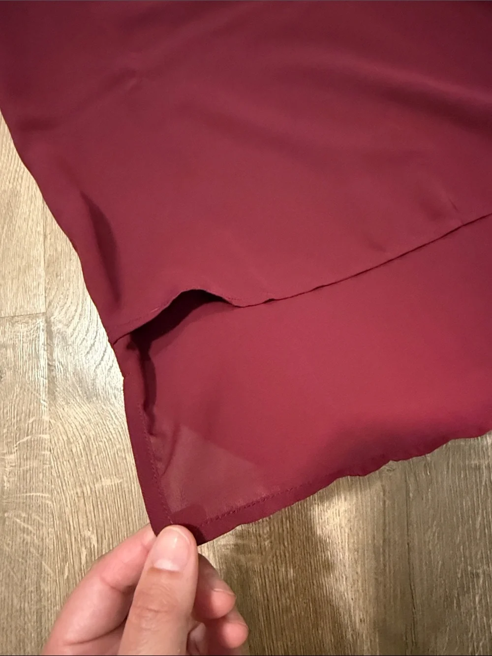 Michael Kors Deep Burgundy V-Neck Layered Camisole